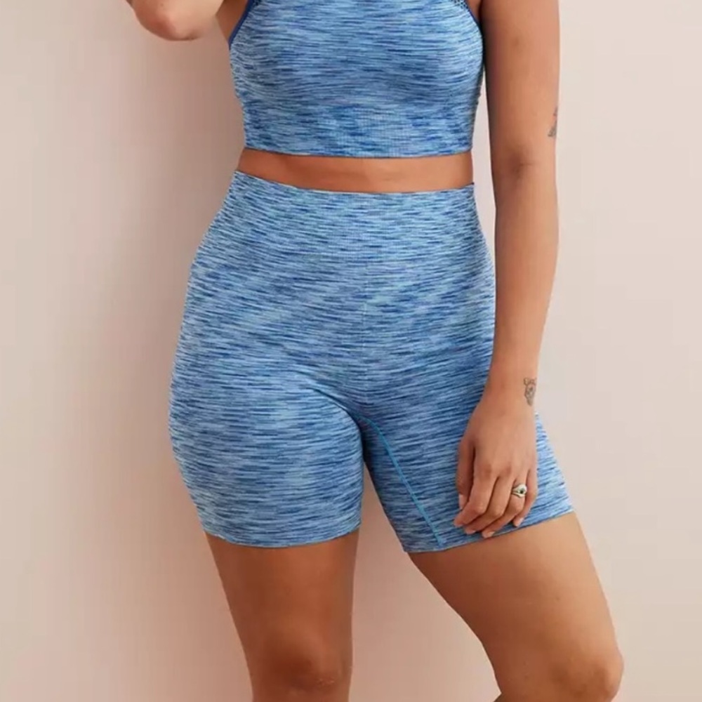 Aerie Biker Shorts Blue Size Small
